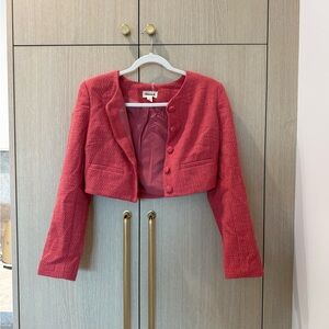 Chic Red Cropped Jacket